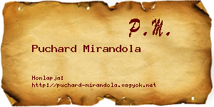 Puchard Mirandola névjegykártya
